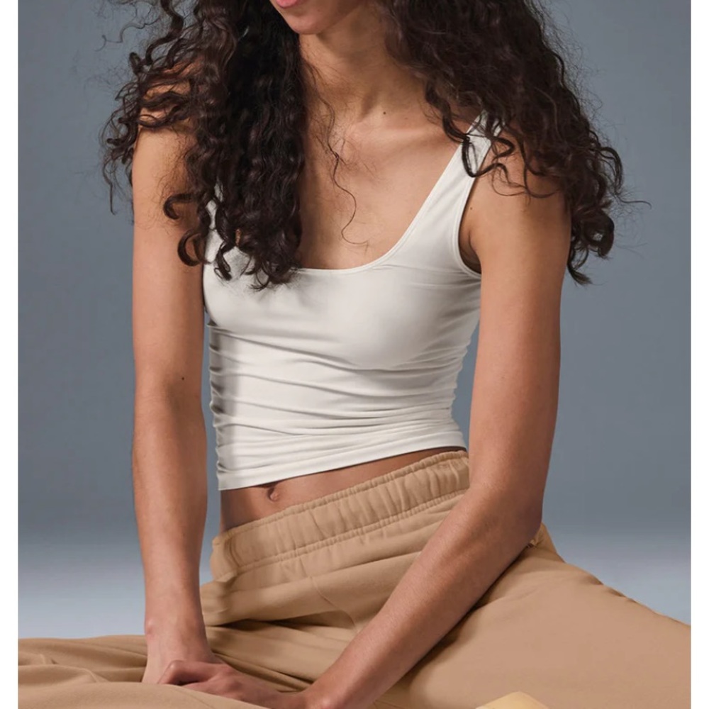 Alo yoga Sheer Glow Tank Top - ivory (off white)